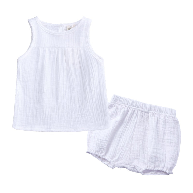 Conjunto de Roupas de Algodão Para Meninas - 6 Meses a 4 Anos