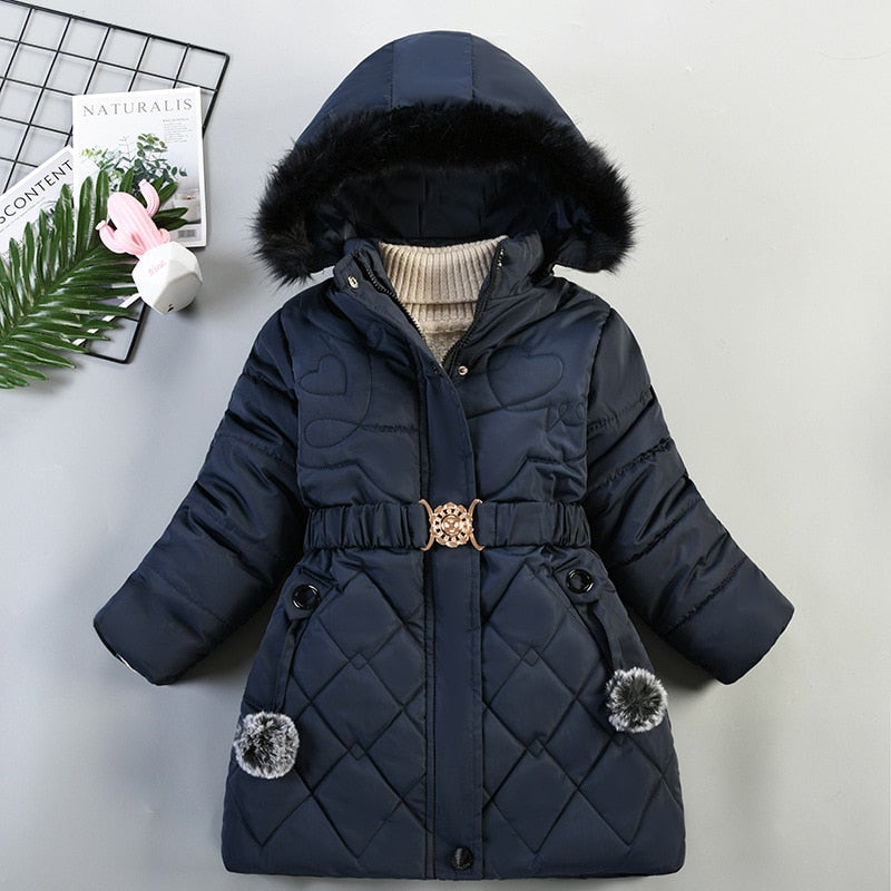 Casaco de inverno para meninas -  4 a 8 anos