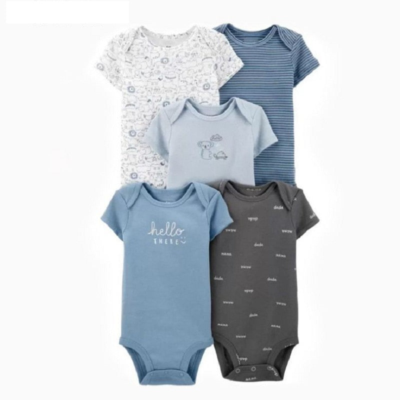 Kit verão de Body sem mangas para bebês, de 6 meses a 2 anos - 5 peças