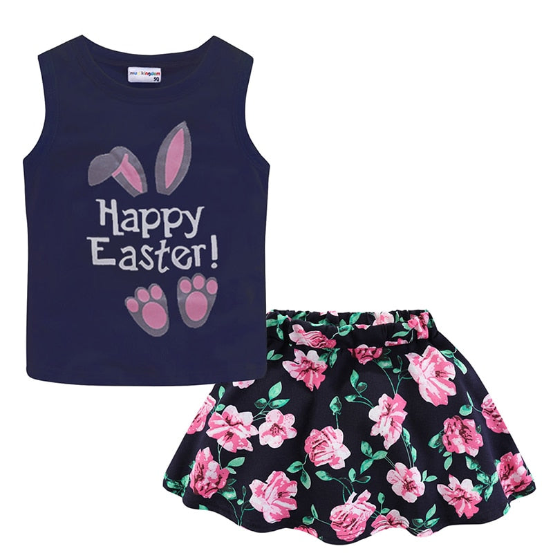 Conjunto de roupa para meninas - 2 a 9 anos