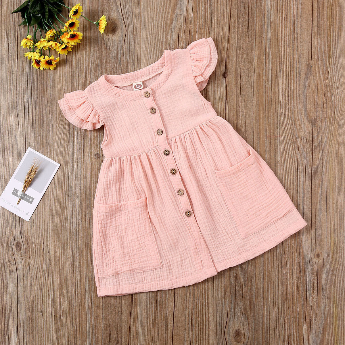 Vestido Sem Estampa - 1 a 6 anos