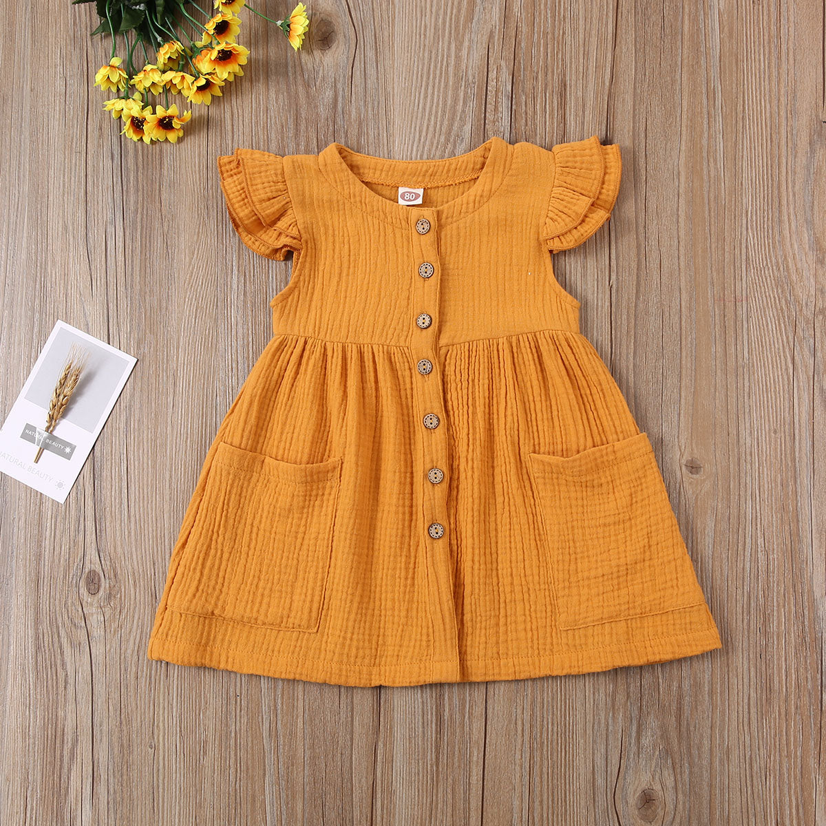 Vestido Sem Estampa - 1 a 6 anos