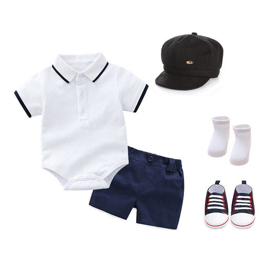 Conjunto de Roupinhas para Meninos Macacões + calças + boné + meias + sapatos