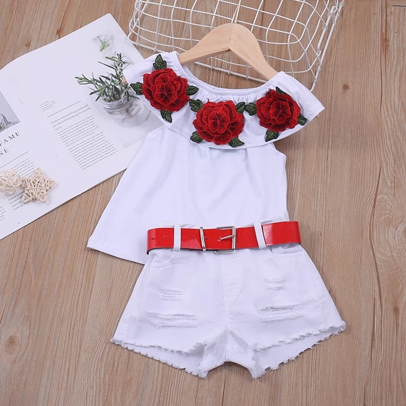 Conjunto de Verão para Meninas - 2 a 6 Anos