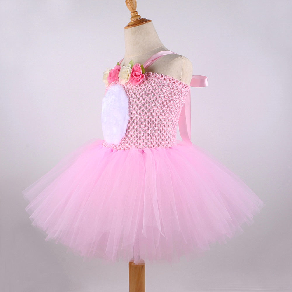 Fantasia rosa de Coelhinha para meninas - 18 meses a 12 anos