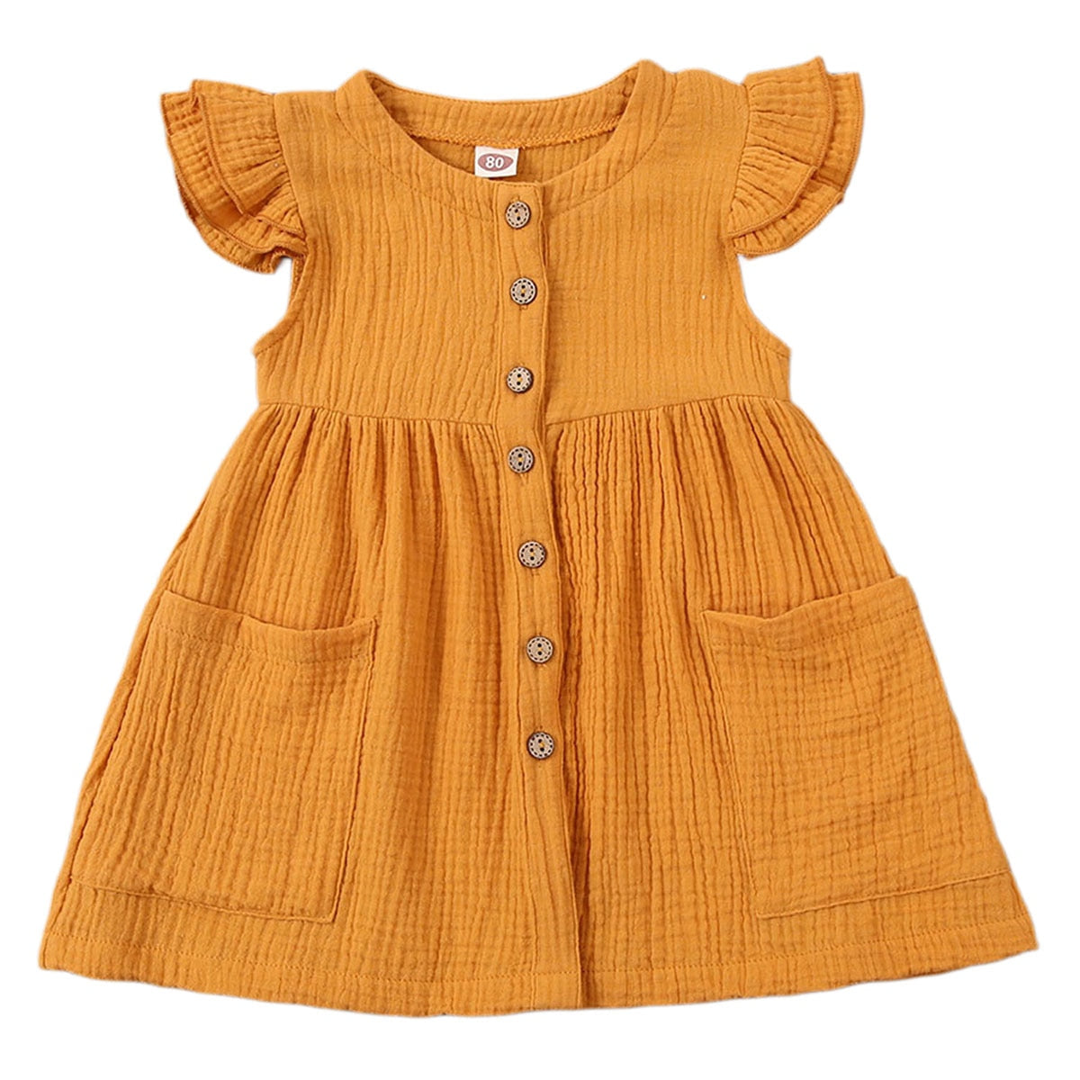 Vestido Sem Estampa - 1 a 6 anos