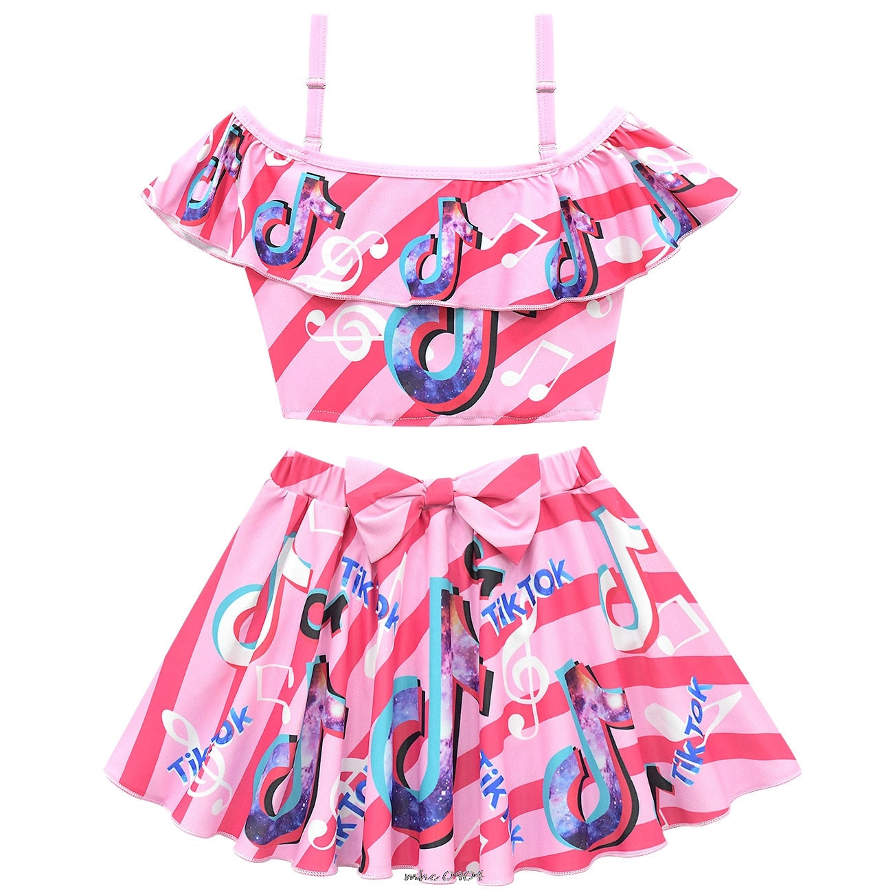 Conjunto Top e Saia TikTok - 2 a 10 anos