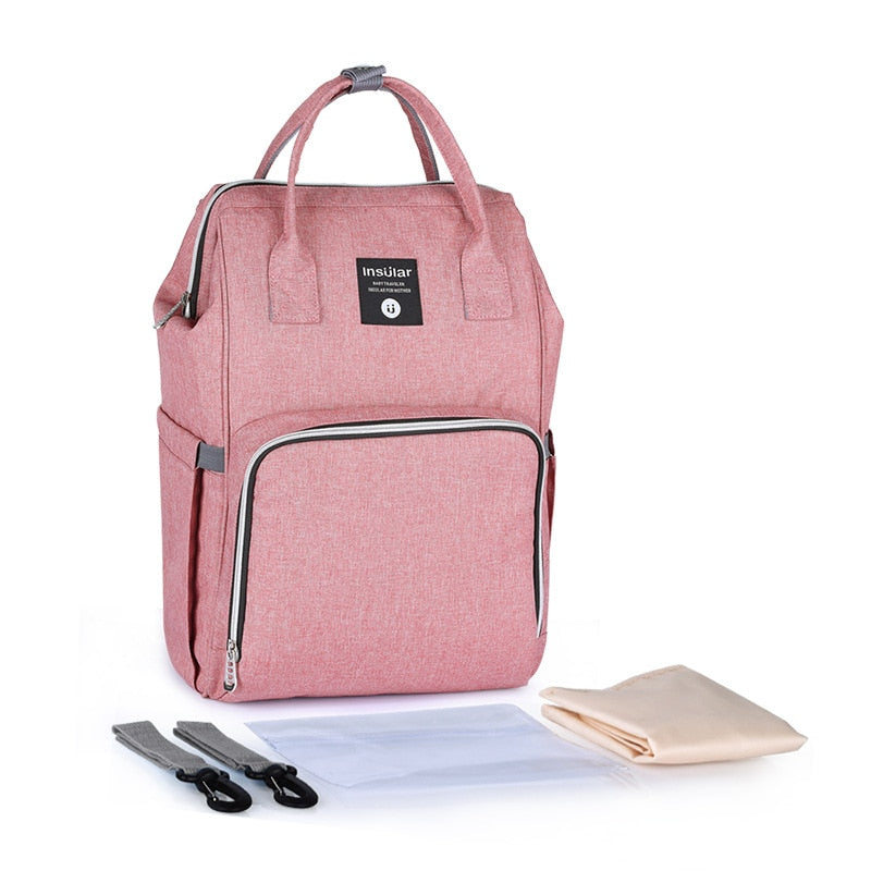 Mochila Mamãe Bebê de Grande Capacidade Impermeável Multi-Função