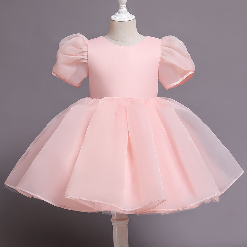 Vestido de Princesa Com Tule 3 a 8 Anos