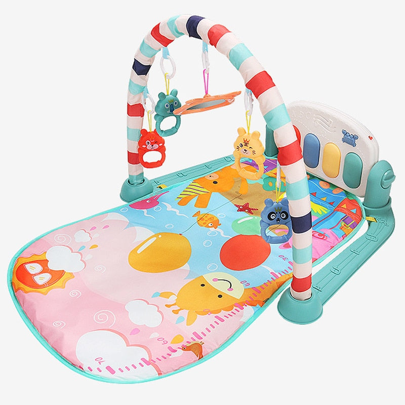 Tapete infantil com atividades musicais