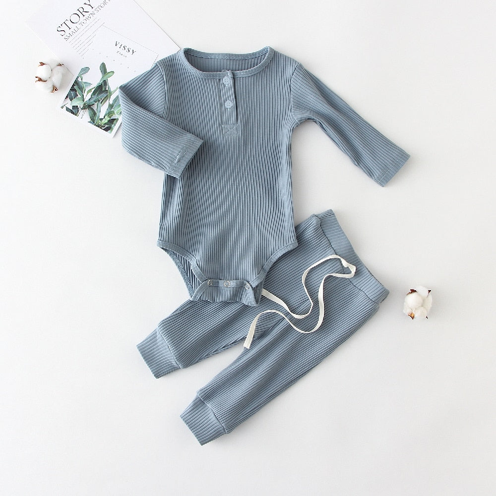 Conjunto de Body para bebês com duas peças (calça ou bermuda)
