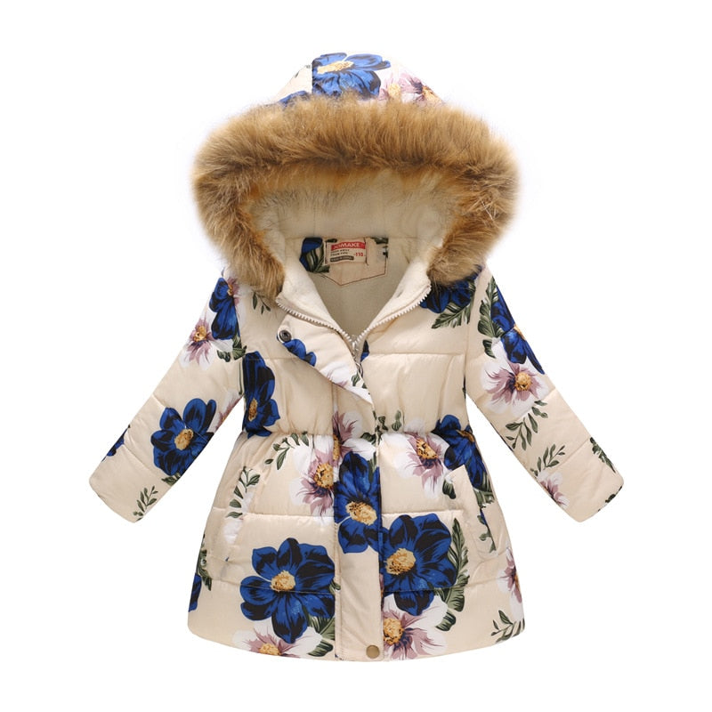 Casaco de inverno para meninas - 3 a 10 anos