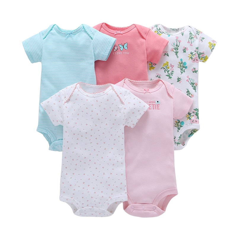 Kit verão de Body sem mangas para bebês, de 6 meses a 2 anos - 5 peças