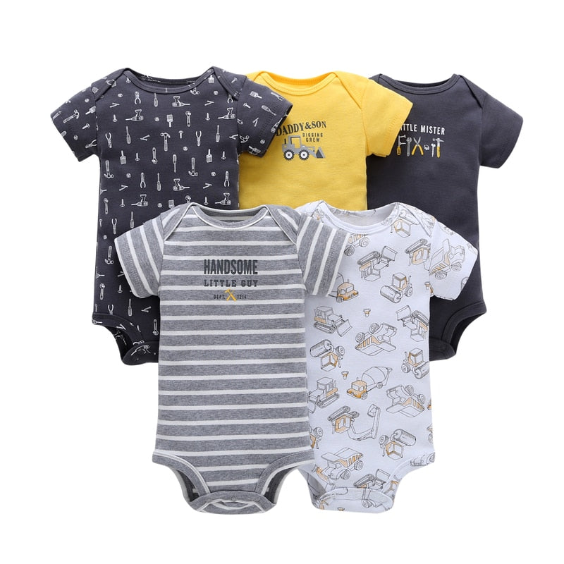Kit verão de Body sem mangas para bebês, de 6 meses a 2 anos - 5 peças