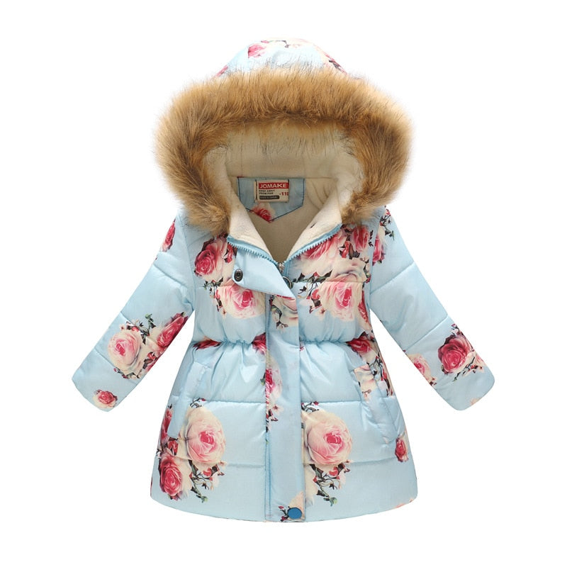 Casaco de inverno para meninas - 3 a 10 anos