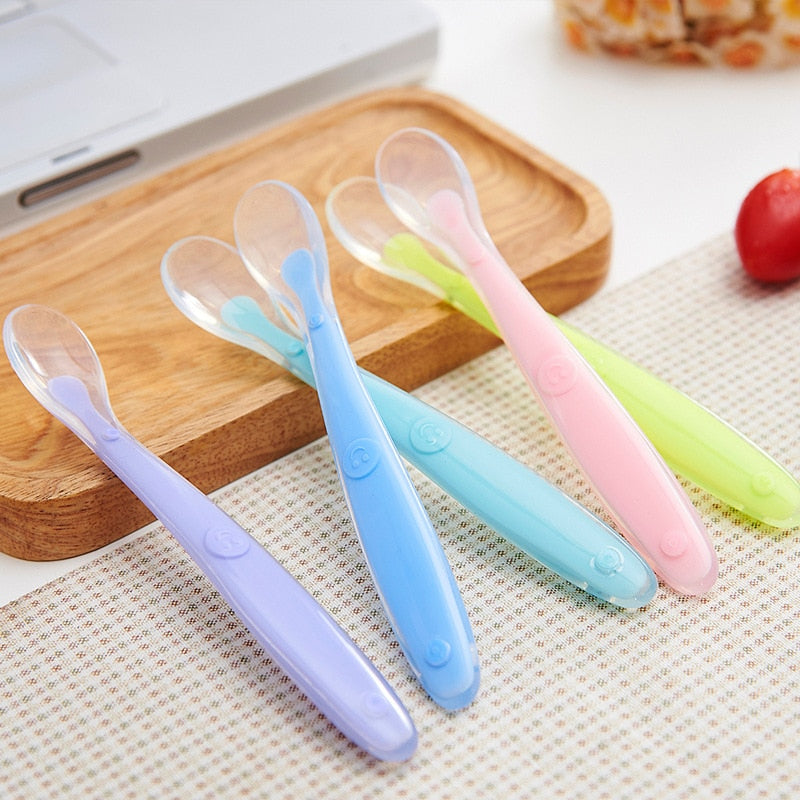 Colher de Silicone Para Alimentação de Bebê