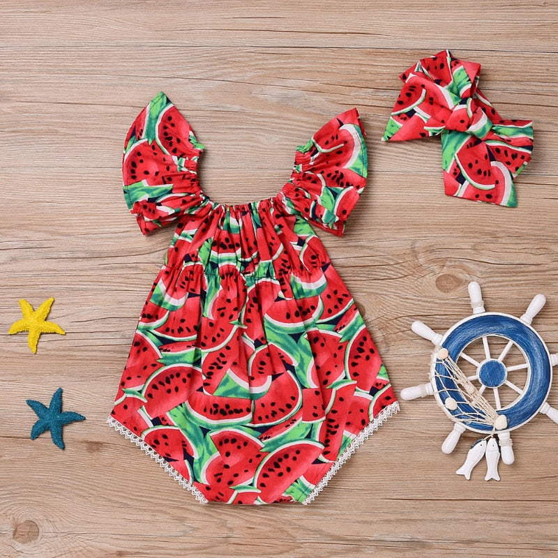 Romper e Tiara - Melancia