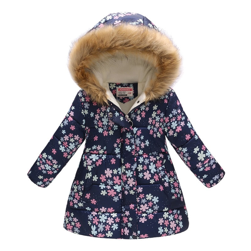 Casaco de inverno para meninas - 3 a 10 anos