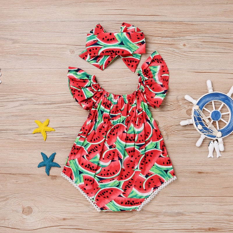 Romper e Tiara - Melancia
