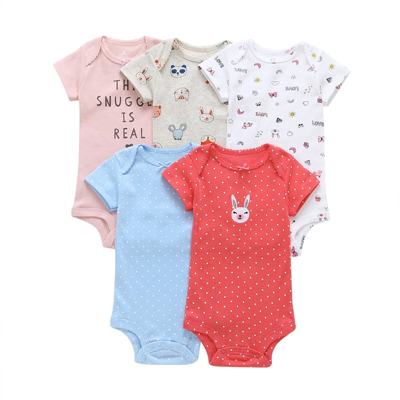 Kit verão de Body sem mangas para bebês, de 6 meses a 2 anos - 5 peças