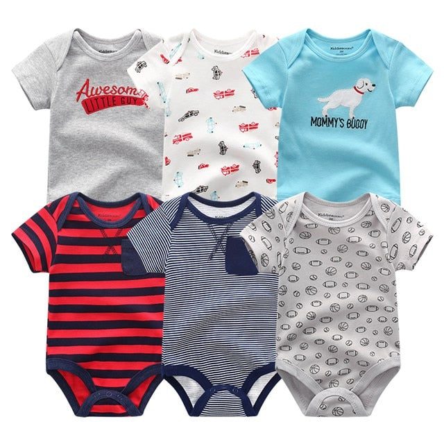 Body para bebês 6 estilos, roupas para meninas manga curta com desenhos animados
