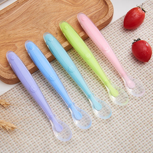 Colher de Silicone Para Alimentação de Bebê
