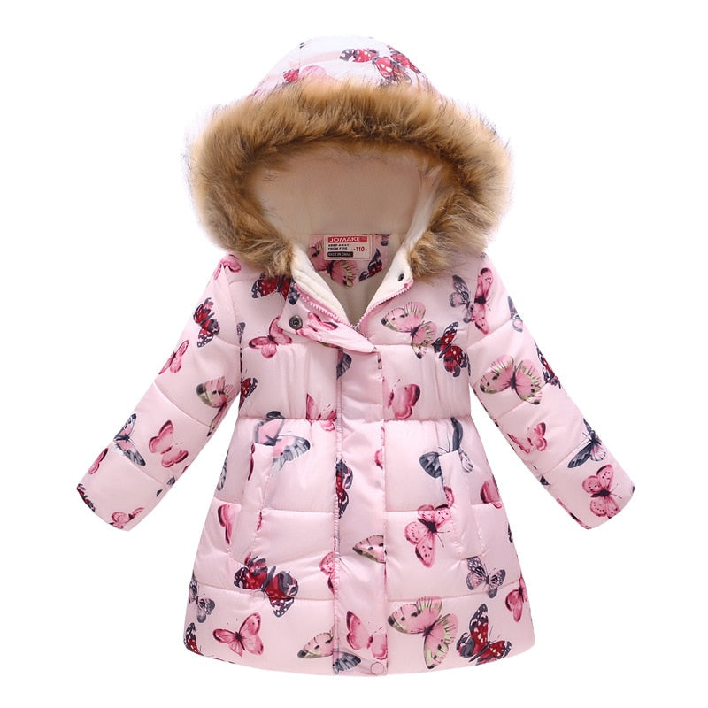 Casaco de inverno para meninas - 3 a 10 anos