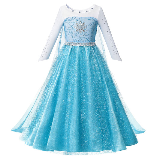 Fantasia da Elsa Manga Longa - 2 a 10 anos