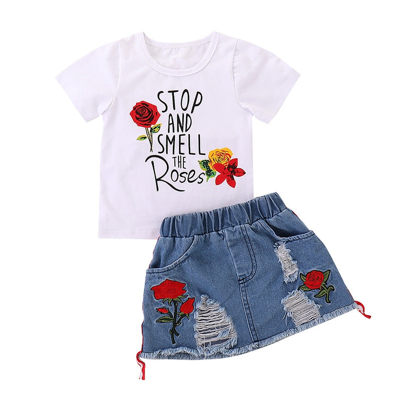 Conjunto de Verão para Meninas - 2 a 6 Anos