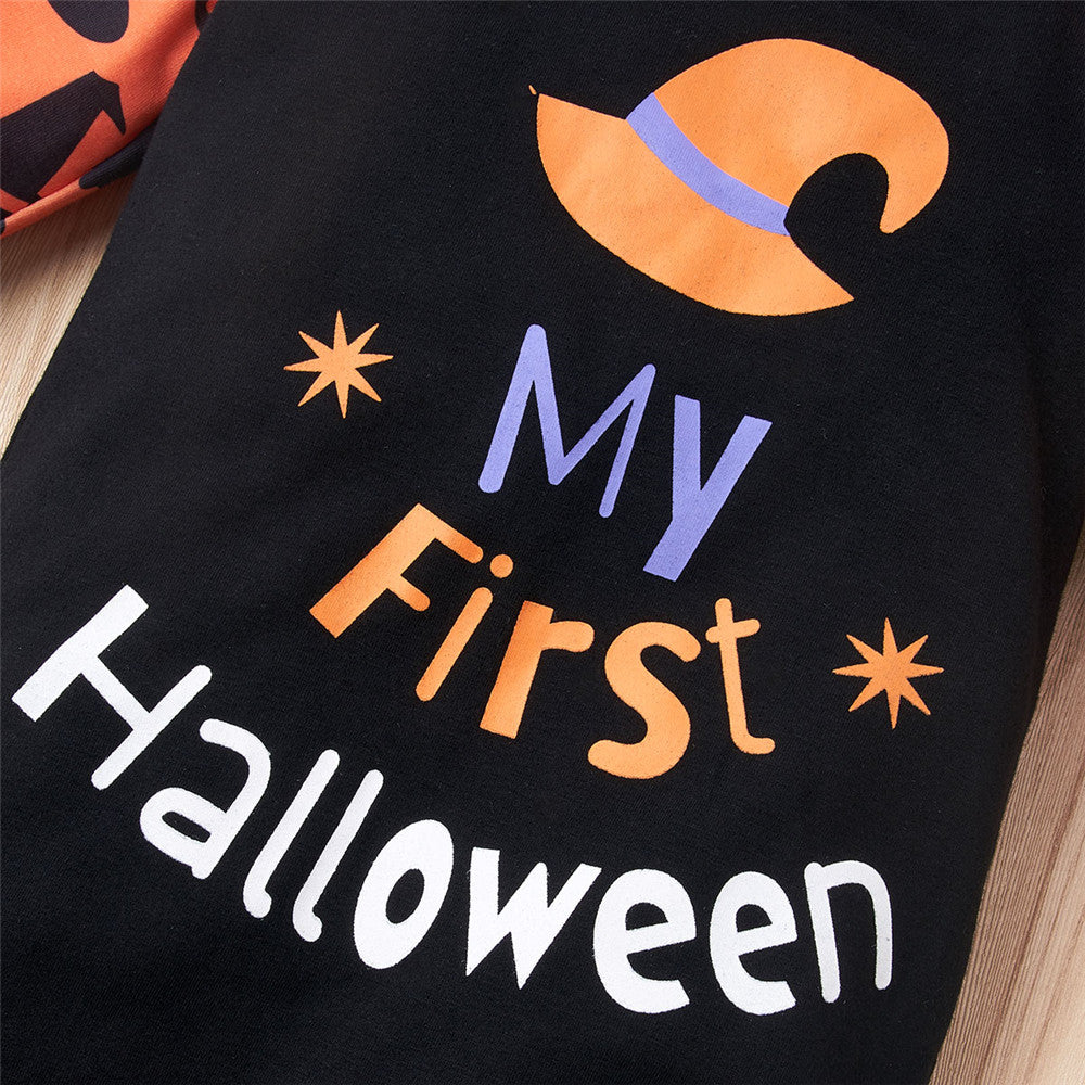 Macacão Manga Longa Meu Primeiro Halloween - 3 meses a 1 ano