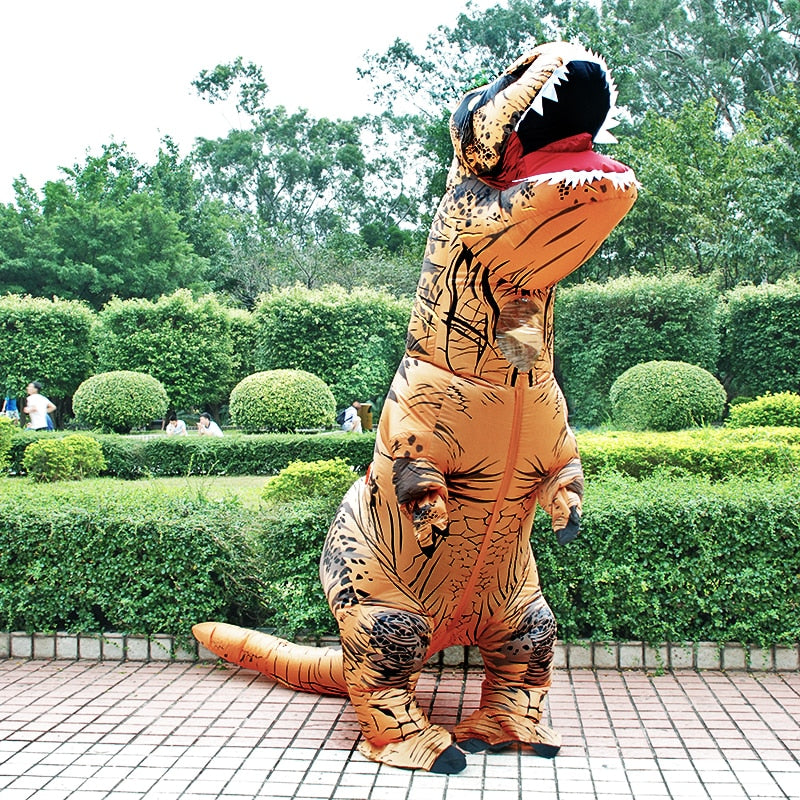 Fantasia de Dinossauro inflável corpo inteiro - infantil e adulto
