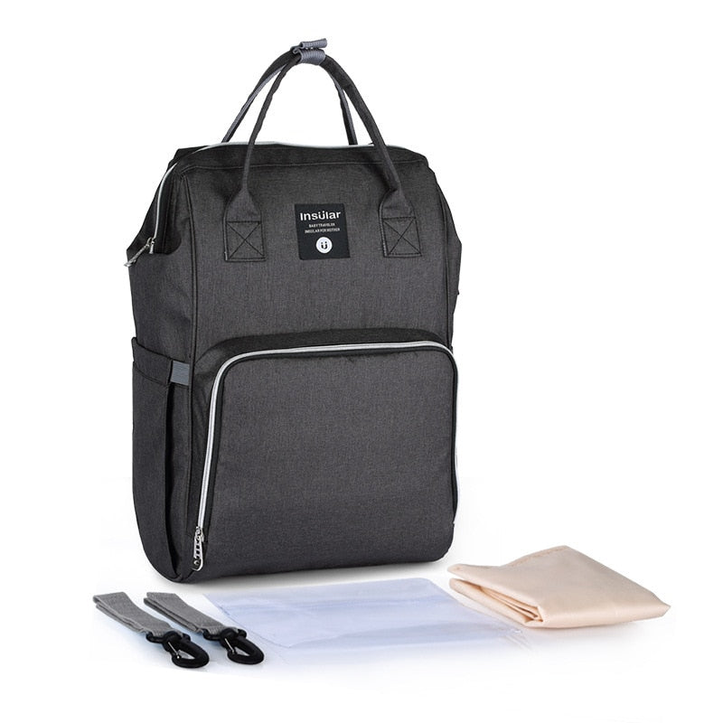 Mochila Mamãe Bebê de Grande Capacidade Impermeável Multi-Função