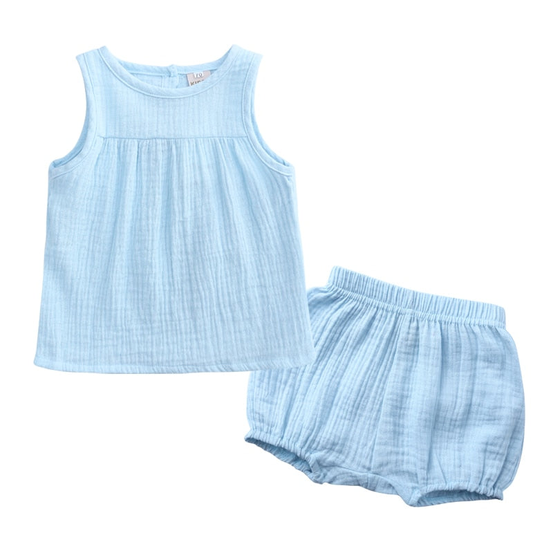 Conjunto de Roupas de Algodão Para Meninas - 6 Meses a 4 Anos