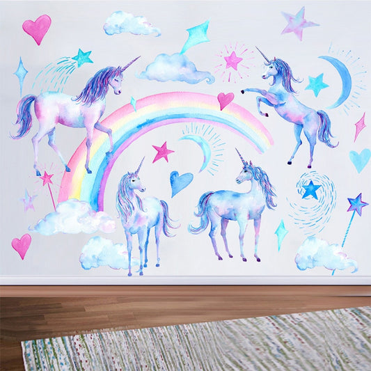 ADESIVO DECORATIVO PARA QUARTO DE BEBÊ - UNICÓRNIO