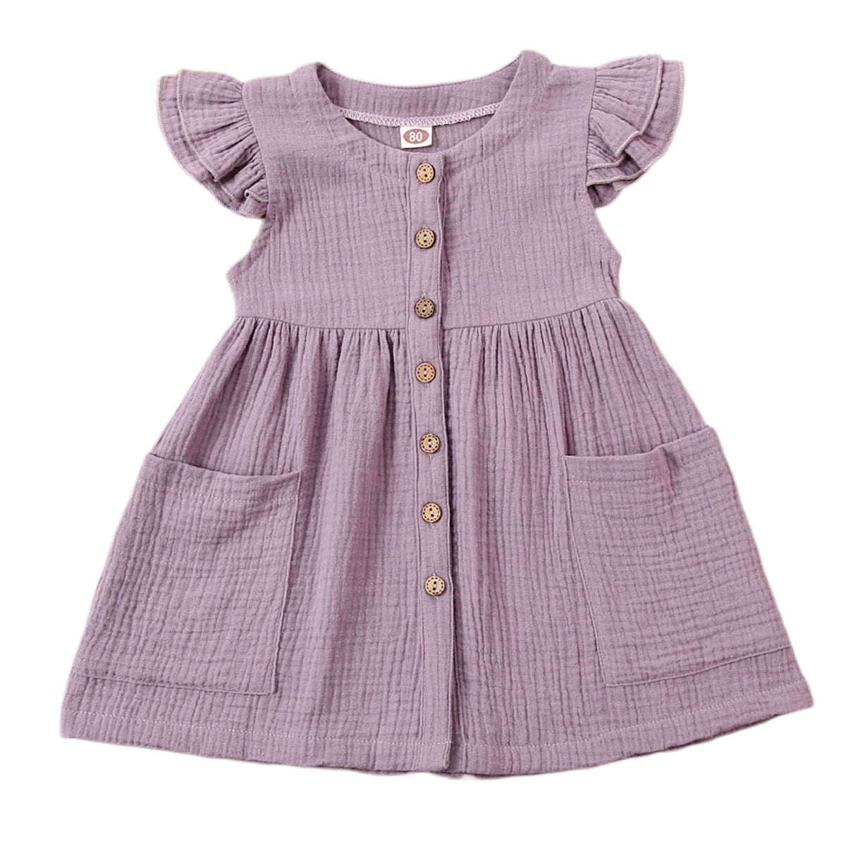 Vestido Sem Estampa - 1 a 6 anos