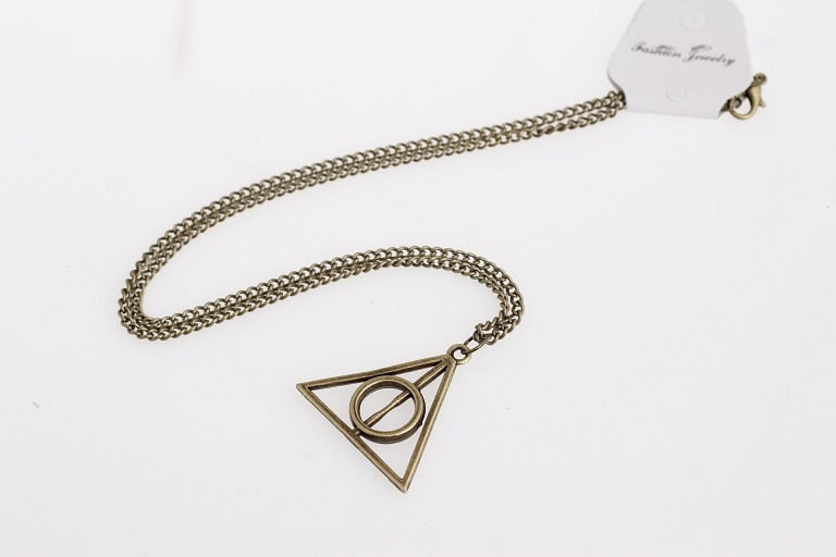 Colar e pulseira Harry Potter - Ampulheta, seis falange, varinhas mágicas etc