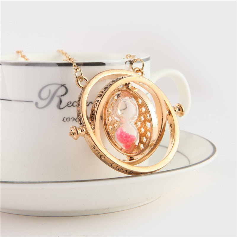 Colar e pulseira Harry Potter - Ampulheta, seis falange, varinhas mágicas etc