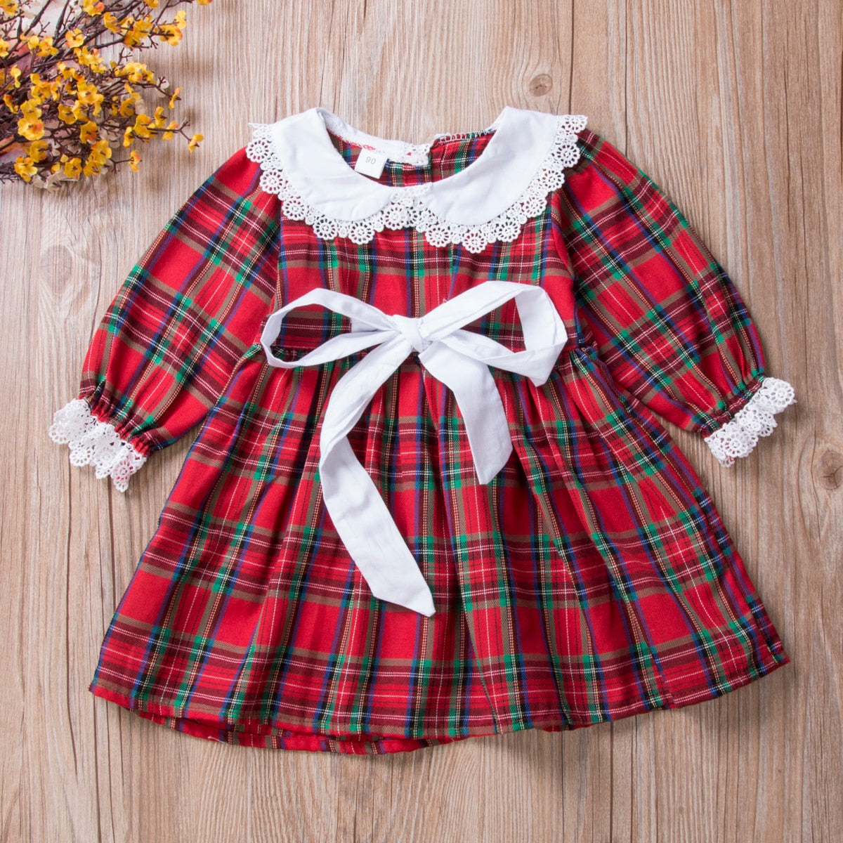 Vestido e Body Xadrez Natalino - RN a 6 anos