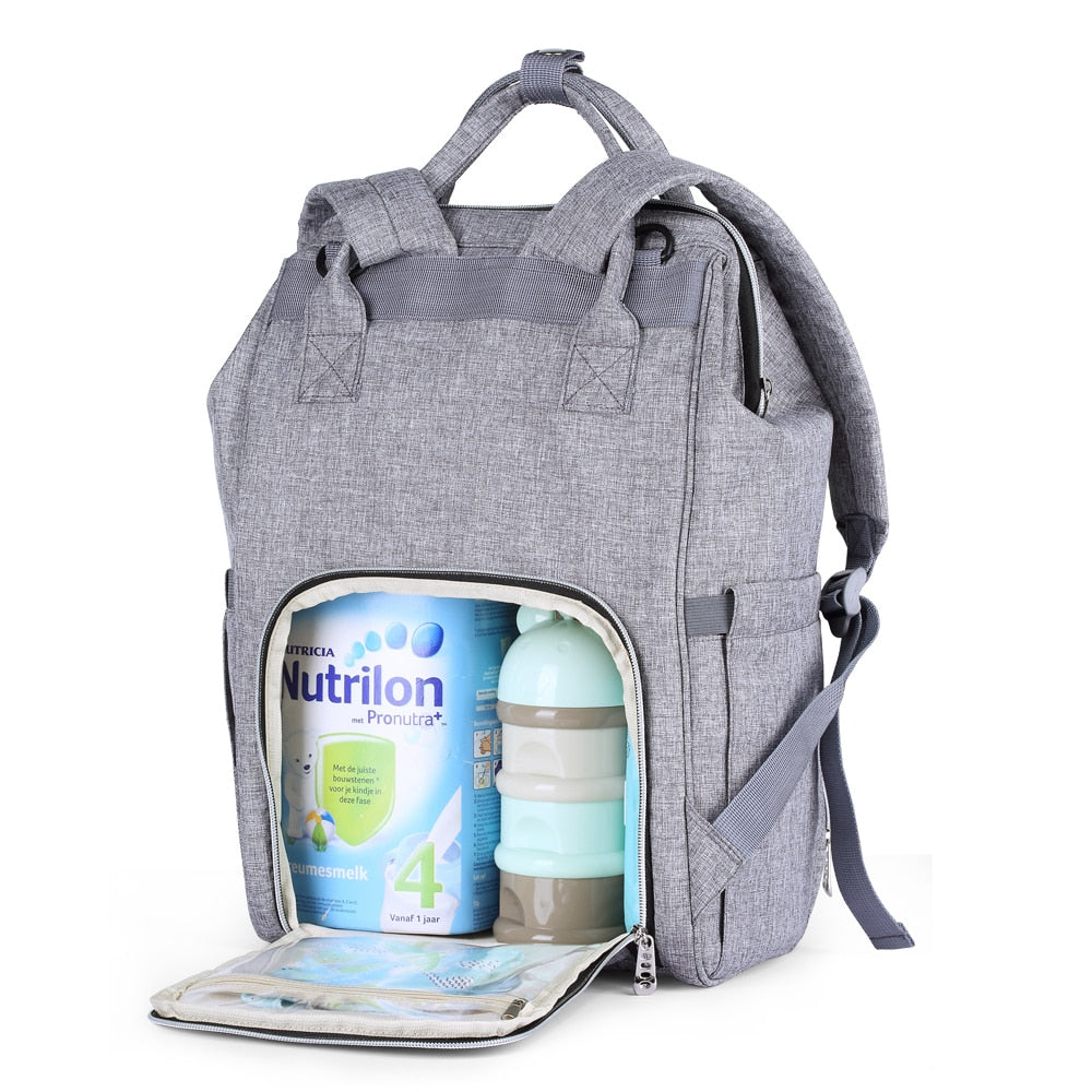 Mochila Mamãe Bebê de Grande Capacidade Impermeável Multi-Função