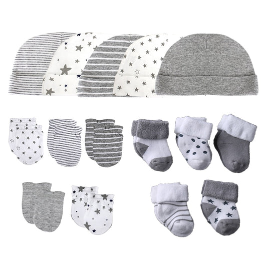 Conjunto de Gorro + Luvas + Meias (15 peças)