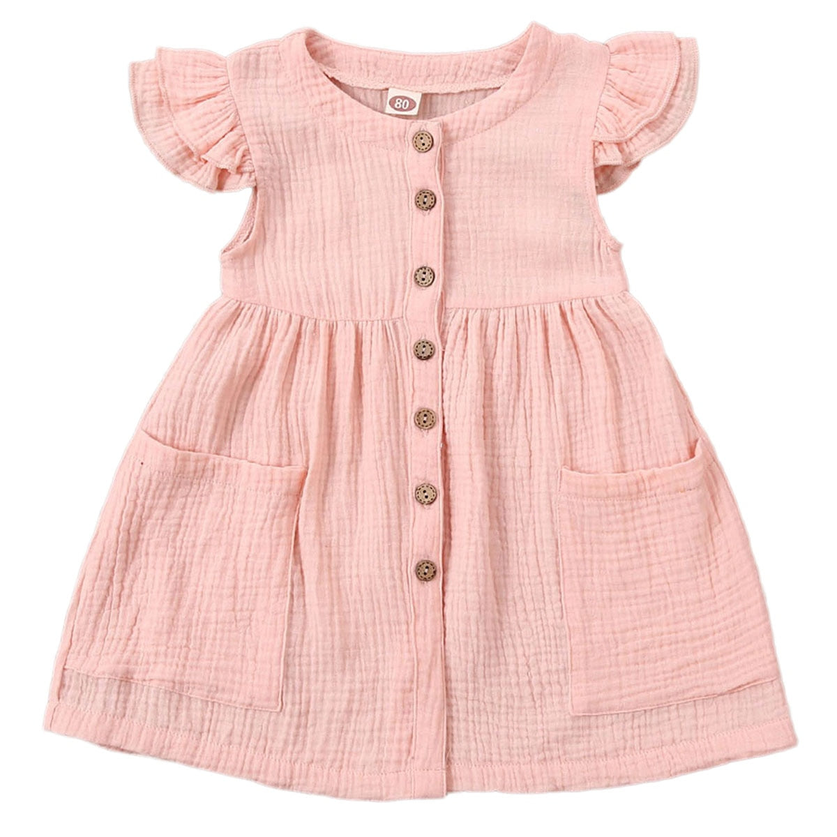 Vestido Sem Estampa - 1 a 6 anos
