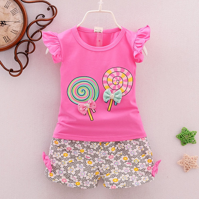 Conjuntinho de Verão Para Meninas - 6 Meses a 5 Anos