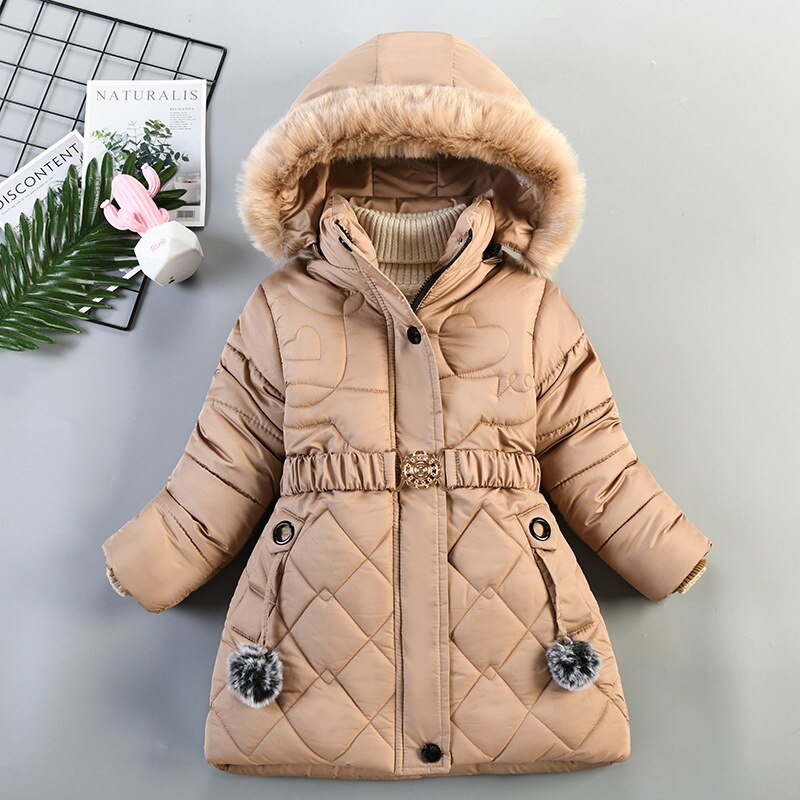 Casaco de inverno para meninas -  4 a 8 anos