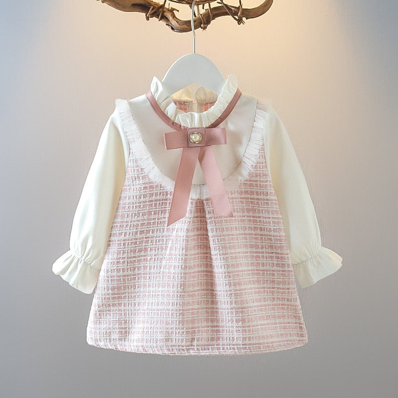 Vestido Manga Longa com Babado - RN a 3 anos