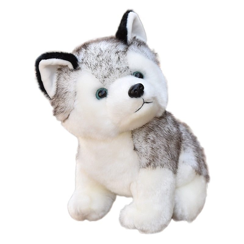Cachorro Husky Siberiano em Pelúcia -18 a 30 cm