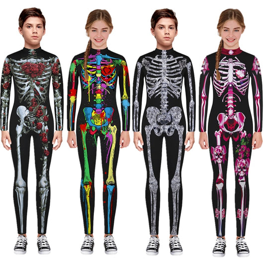 Macacão Esqueleto Halloween P ao GG