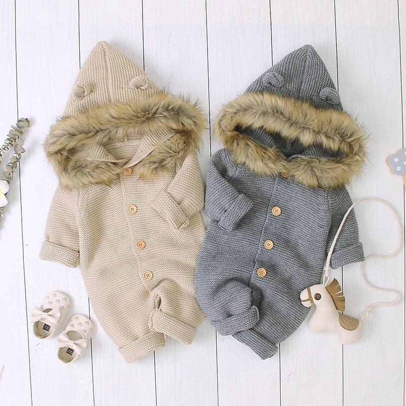 Macacão infantil de inverno com capuz 3 modelos - 3 a 24 meses