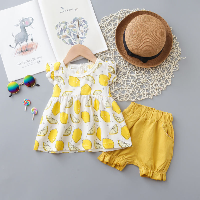 Conjuntinho de Verão Para Meninas - 6 Meses a 5 Anos