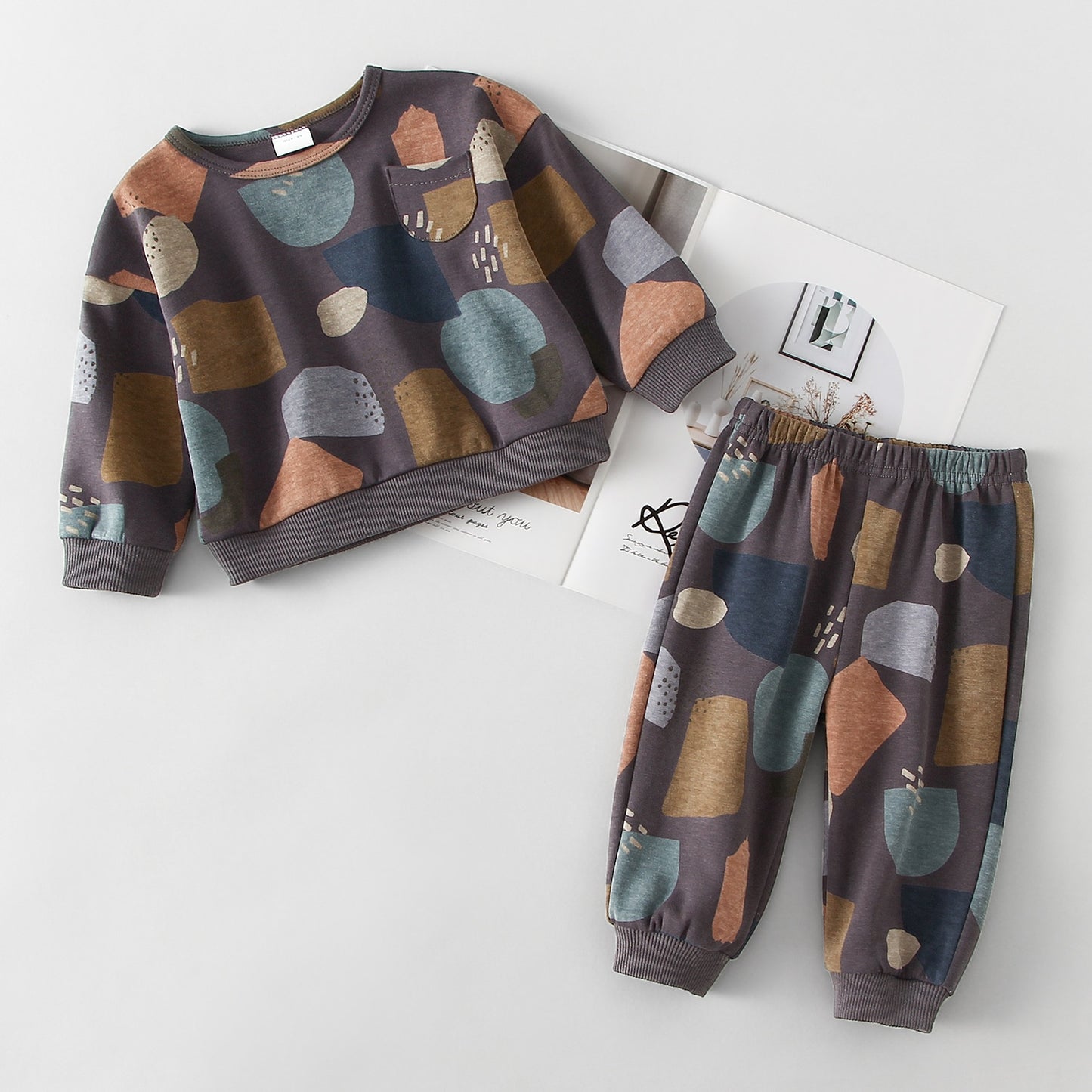 Conjunto Estampado Manga Longa - 3 a 18 Meses