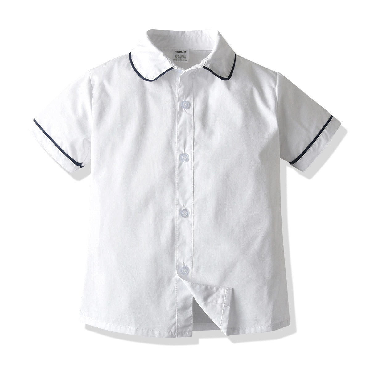 Conjunto Camisa Branca e Short Xadrez Colorido - 12 meses a 7 anos